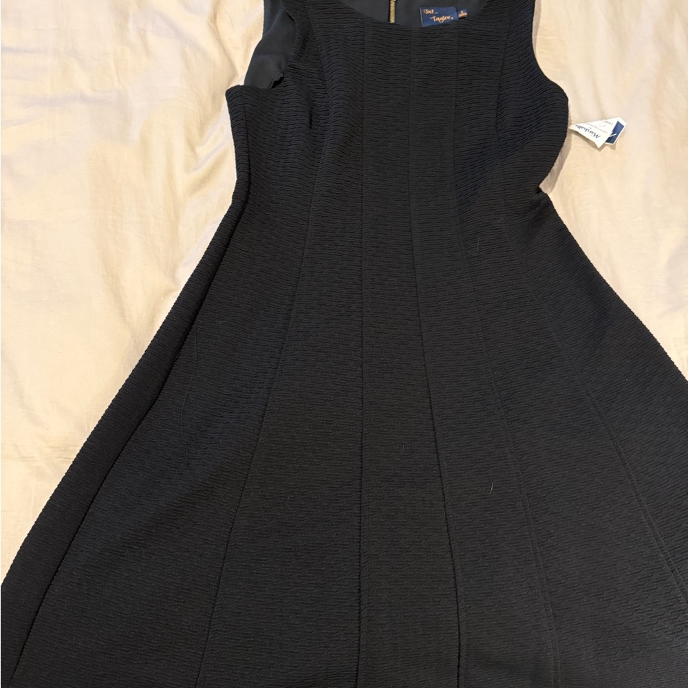Taylor Black Textured Midi Dress